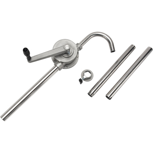 Rotary Type Drum Pump, Stainless Steel, Fits 55 Gal., 12 oz./Stroke Nassau Supply