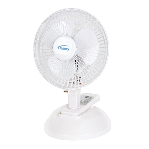 Clip-On & Desk Fan, 6" Diameter, 2 Speeds Nassau Supply