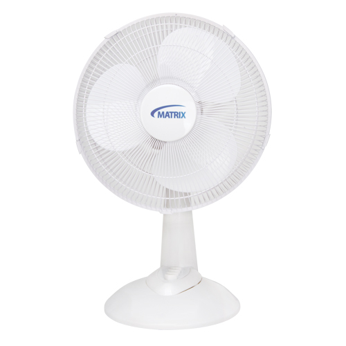 Ventilateur oscillant &agrave; boutons-poussoirs pour bureau, Diam&egrave;tre 12", 3 vitesses Nassau Supply