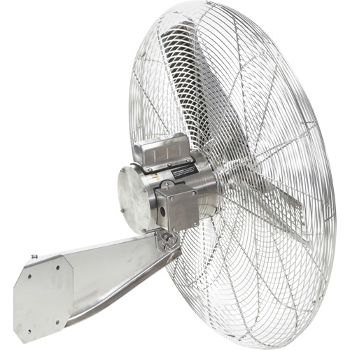 Ventilateurs en acier inoxydable lavables &agrave; grande eau pour service alimentaire, Industriel, 1 vitesses, Diam&egrave;tre de 20" Nassau Supply