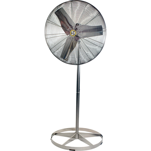 Stainless Steel Food Service Washdown Air Circulating Fans, Industrial, 1 Speed, 20" Diameter Nassau Supply