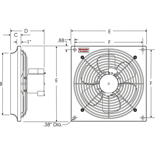 All Purpose Wall Fans, Commercial, 2 Speed, 10" Diameter Nassau Supply