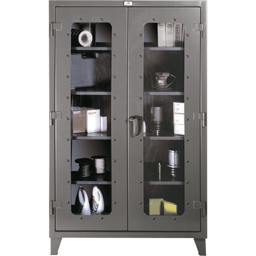 Clearview Cabinets, Steel, 4 Shelves, 72" H x 48" W x 24" D Nassau Supply