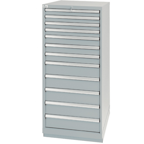 Armoires de rangement avec tiroirs, 12 tiroirs, 28-1/4" la x 28-1/2" p x 59-1/2" h, Gris Nassau Supply