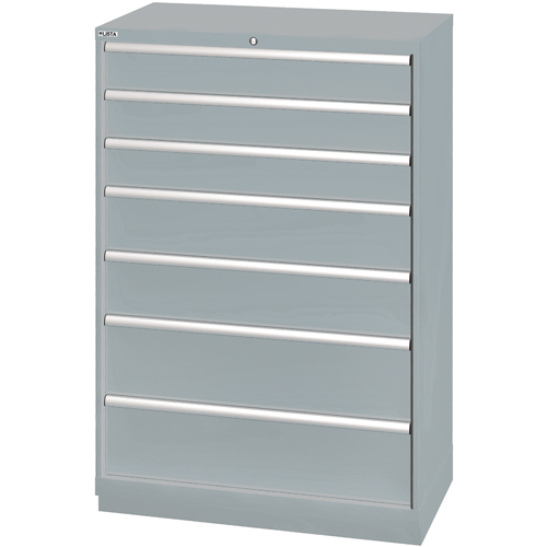 Armoires de rangement avec tiroirs, 7 tiroirs, 40-1/4" la x 22-1/2" p x 59-1/2" h, Gris Nassau Supply
