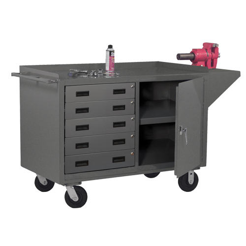 Armoire d'&eacute;tabli mobile, Acier Surface Nassau Supply