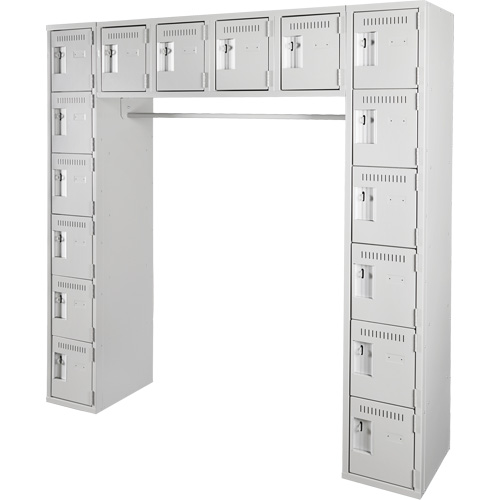 Assembled Archettes Clean Line Economy Lockers, 16 -tier, Bank of 3, 18" x 72" x 12", Steel Nassau Supply