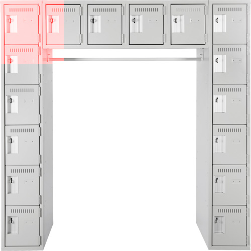 Assembled Archettes Clean Line Economy Lockers, 16 -tier, Bank of 3, 18" x 72" x 12", Steel Nassau Supply