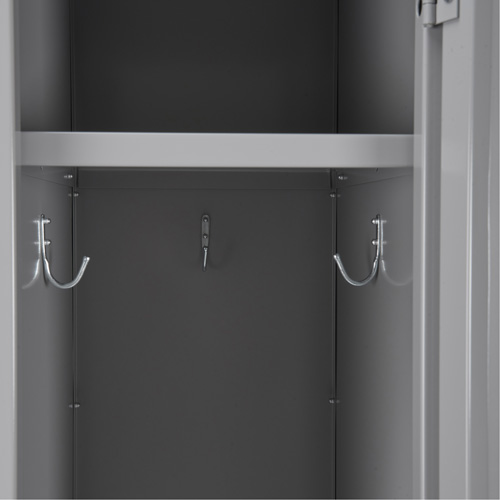 Clean Line Lockers, 3 -tier, Bank of 4, 48" x 18" x 78", Steel, Beige, Rivet (Assembled) Nassau Supply