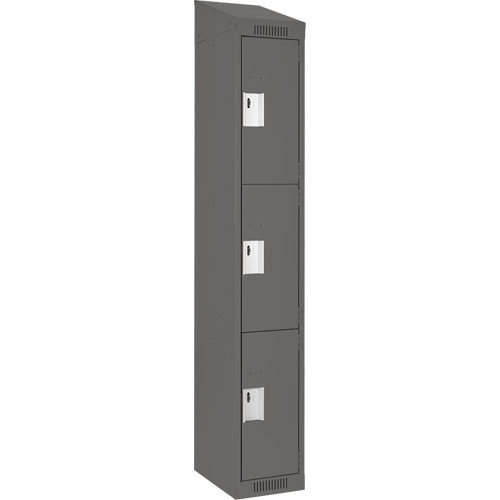 Casiers Clean Line, 3 niveaux, 12" x 18" x 78", Acier, Charbon, Rivet (assembl&eacute;) Nassau Supply