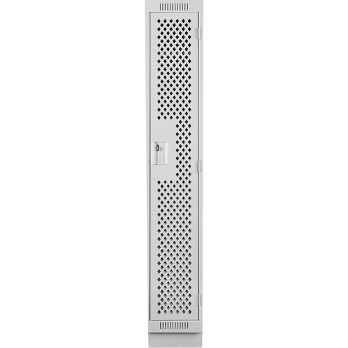 Casiers Clean Line, 12" x 15" x 76", Acier, Gris, Rivet (assembl&eacute;), Perfor&eacute; Nassau Supply
