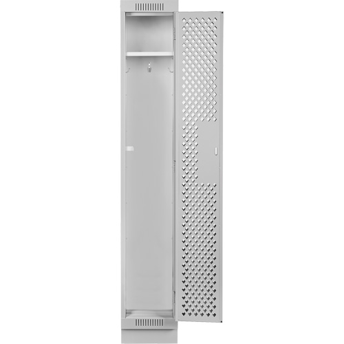 Casiers Clean Line, 12" x 15" x 76", Acier, Gris, Rivet (assembl&eacute;), Perfor&eacute; Nassau Supply