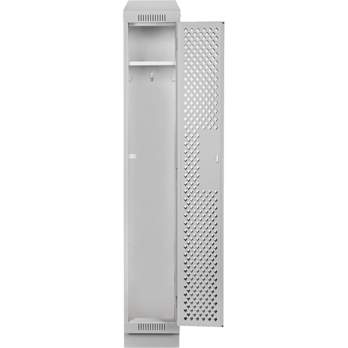 Casiers Clean Line, 12" x 12" x 82", Acier, Gris, Rivet (assembl&eacute;), Perfor&eacute; Nassau Supply