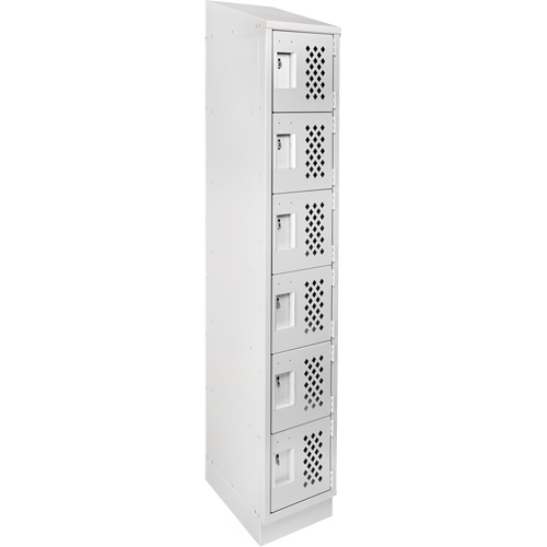 Petits casiers &eacute;conomiques assembl&eacute;s et perfor&eacute;s Clean Line, 6 niveaux, 18" x 72" x 12", Acier Nassau Supply