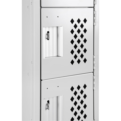 Casiers &eacute;conomiques perfor&eacute;s et assembl&eacute;s Clean Line, 6 niveaux, Bloc de 4, 18" x 72" x 12", Acier Nassau Supply