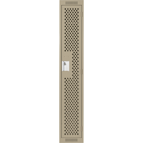 Casiers Clean Line, 12" x 12" x 72", Acier, Beige, Rivet (assembl&eacute;), Perfor&eacute; Nassau Supply