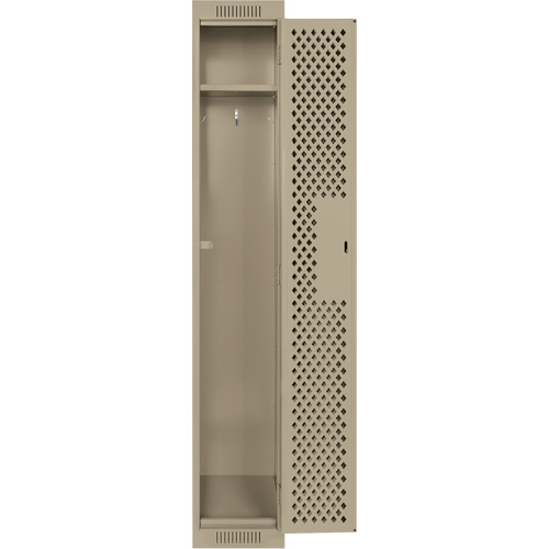 Casiers Clean Line, 12" x 12" x 72", Acier, Beige, Rivet (assembl&eacute;), Perfor&eacute; Nassau Supply