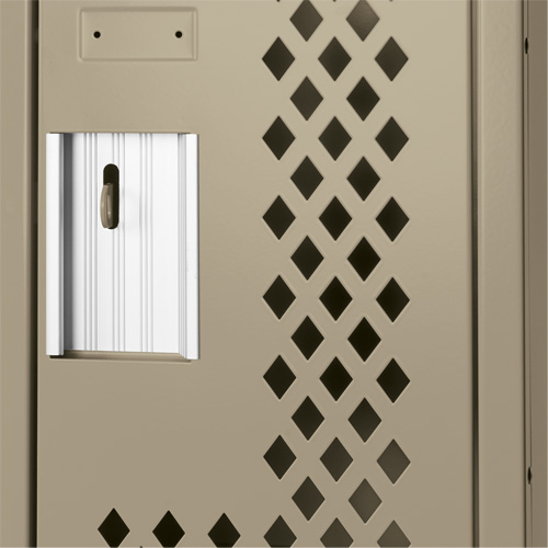 Casiers Clean Line, 2 niveaux, 12" x 12" x 72", Acier, Beige, Rivet (assembl&eacute;), Perfor&eacute; Nassau Supply