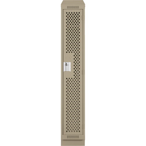 Casiers Clean Line, 12" x 15" x 82", Acier, Beige, Rivet (assembl&eacute;), Perfor&eacute; Nassau Supply