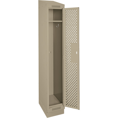 Casiers Clean Line, 12" x 15" x 82", Acier, Beige, Rivet (assembl&eacute;), Perfor&eacute; Nassau Supply