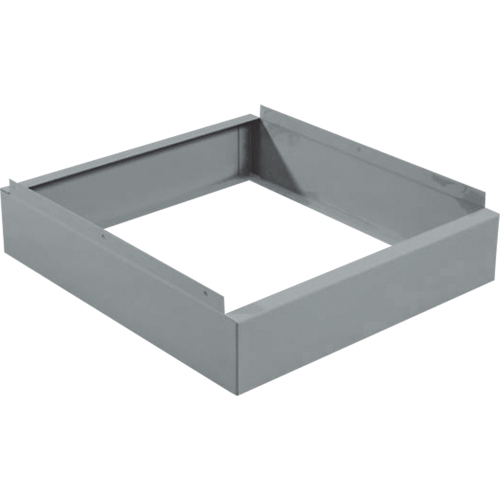 Clean Line Economy Lockers Recessed Base, 2 Banks, 4" H x 24" W x 18" D, Grey, Steel Nassau Supply