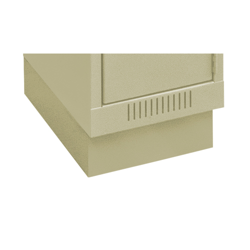 Clean Line Economy Lockers Recessed Base, 4 Banks, 4" H x 48" W x 18" D, Beige, Steel Nassau Supply