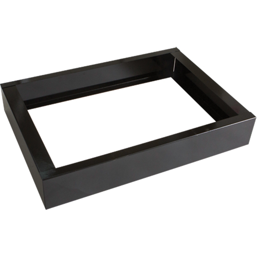 Base encastr&eacute;e pour casiers robustes enti&egrave;rement soud&eacute;e Concorde, 2 Blocs, 4" lo x 24" la x 17" p, Noir, Acier Nassau Supply