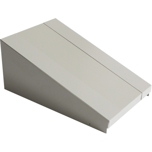 Dessus inclin&eacute; pour casiers robustes enti&egrave;rement soud&eacute; Concorde, Bloc de 1, 18" p x 12" la x 6" ha, Gris, Acier Nassau Supply