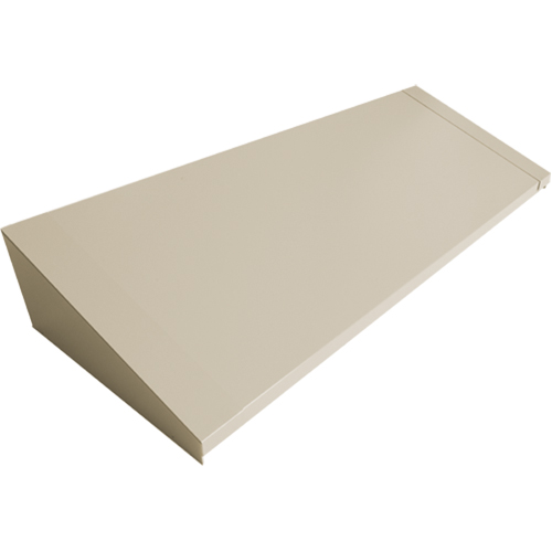 Dessus inclin&eacute; pour casiers robustes enti&egrave;rement soud&eacute; Concorde, Bloc de 4, 18" p x 48" la x 6" ha, Beige, Acier Nassau Supply