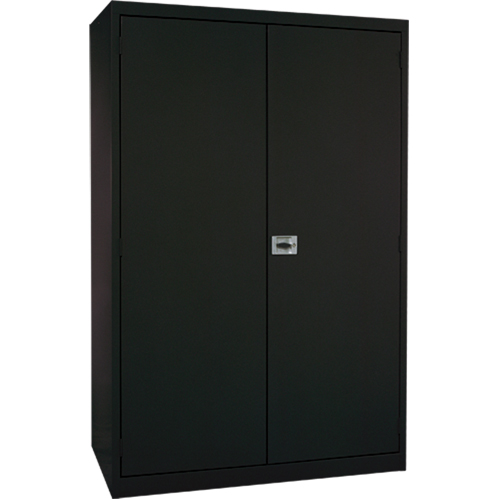 Deep Hi-Boy Storage Cabinet, Steel, 4 Shelves, 72" H x 36" W x 24" D, Black Nassau Supply
