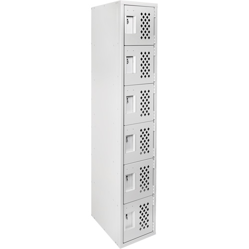 Petits casiers Clean Line, 6 niveaux, 18" x 72" x 12", Acier Nassau Supply