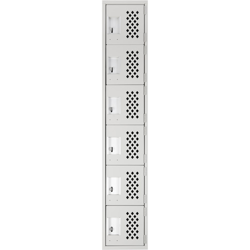 Petits casiers Clean Line, 6 niveaux, 18" x 72" x 12", Acier Nassau Supply
