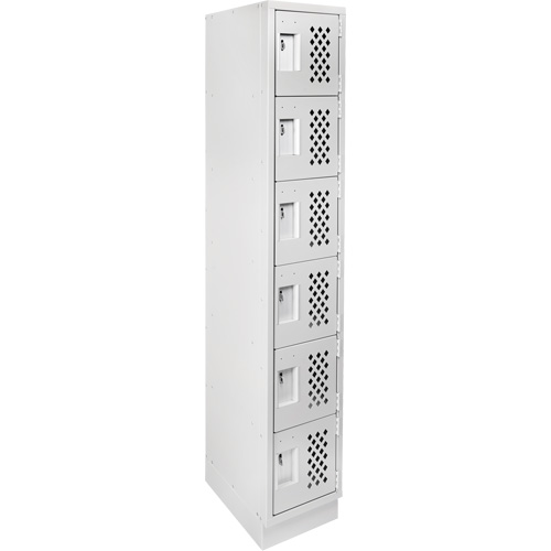 Petits casiers &eacute;conomiques assembl&eacute;s et perfor&eacute;s Clean Line, 6 niveaux, 18" x 72" x 12", Acier Nassau Supply