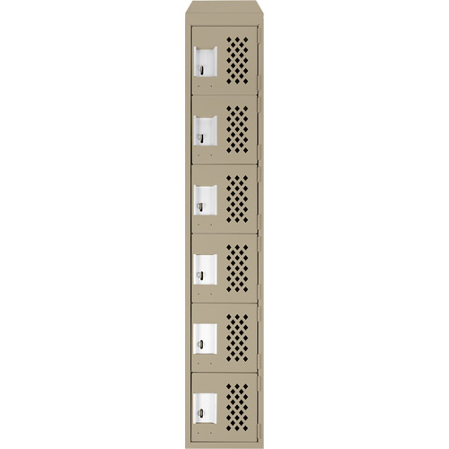 Petits casiers &eacute;conomiques assembl&eacute;s et perfor&eacute;s Clean Line, 6 niveaux, 18" x 72" x 12", Acier Nassau Supply