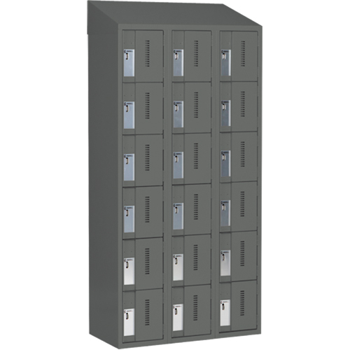 Casiers robustes Concorde, 6 niveaux, Bloc de 3, 36" x 18" x 78", Acier, Charbon, Soud&eacute; (assembl&eacute;) Nassau Supply