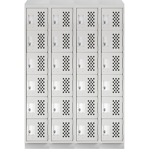 Casiers &eacute;conomiques perfor&eacute;s et assembl&eacute;s Clean Line, 6 niveaux, Bloc de 4, 18" x 72" x 12", Acier Nassau Supply
