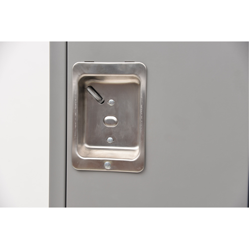 Lockers, 2 -tier, 12" x 18" x 72", Steel, Grey, Rivet (Assembled) Nassau Supply