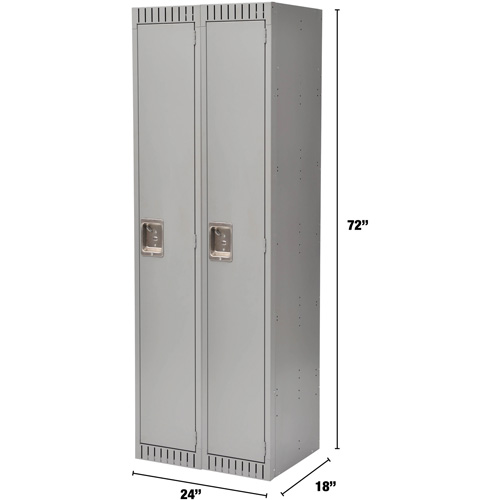 Casiers, Bloc de 2, 24" x 18" x 72", Acier, Gris, Rivet (assembl&eacute;) Nassau Supply