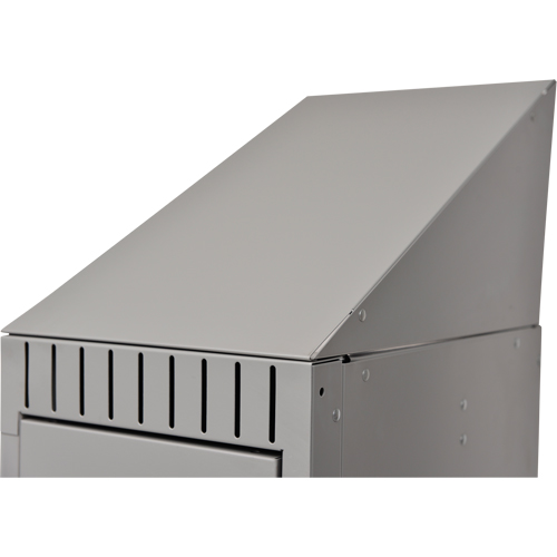 Slope Top, 1 Bank, 18" D x 12" W x 10" H, Grey, Steel Nassau Supply