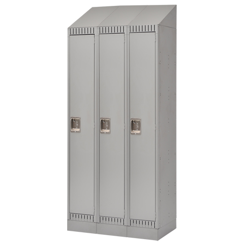 Casiers, Bloc de 3, 36" x 18" x 86", Acier, Gris, D&eacute;mont&eacute; Nassau Supply