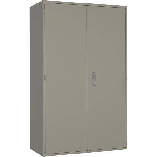 Armoire de rangement Hi-Boy tr&egrave;s large, Acier, 4 Tablettes, 72" h x 48" la x 24" P, Gris Nassau Supply