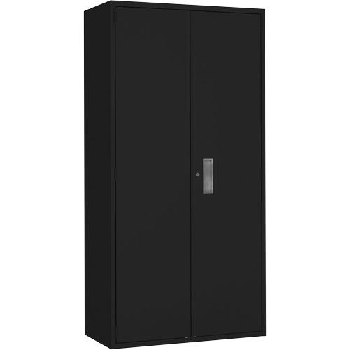 Wardrobe Storage Cabinet, Steel, 36" W x 18" D x 72" H, Black Nassau Supply