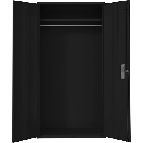 Wardrobe Storage Cabinet, Steel, 36" W x 18" D x 72" H, Black Nassau Supply