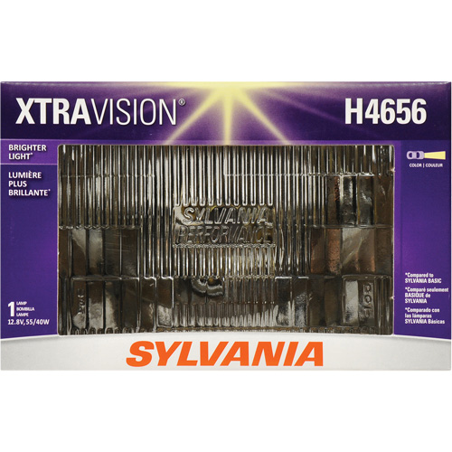 H4656 XtraVision&reg; Sealed Beam Headlight, Halogen, 35 W/55 W, Off White Nassau Supply