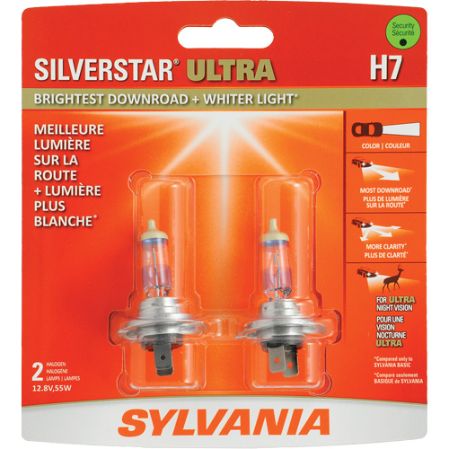 H7 SilverStar&reg; Ultra Headlight Bulb, Halogen, 56 W, Off White Nassau Supply