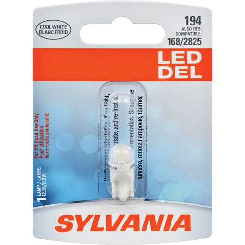 194 Mini Automotive Bulb, LED, 0.5 W/12.8 W, White Nassau Supply