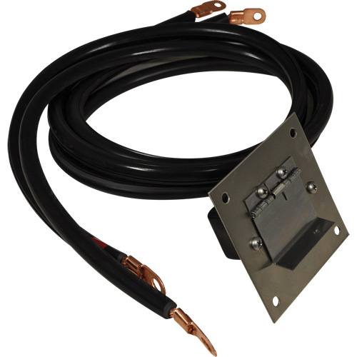 Panneau de douille polaris&eacute;e en acier inoxydable &agrave; brancher, 4 AWG, C&acirc;ble 5' Nassau Supply