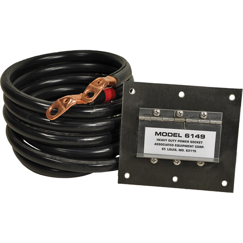 Panneau de douille polaris&eacute;e robuste en acier inoxydable &agrave; brancher, 1 AWG, C&acirc;ble 5' Nassau Supply