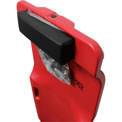Sommier rouge &agrave; profil bas, en plastique robuste Nassau Supply