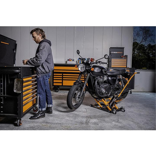 Cric pour VTT et motos, 0,75 tonnes Capacit&eacute;, 4-2/3" Abaiss&eacute;e, 14-1/2" &eacute;lev&eacute;e, Hydraulique &agrave; main Nassau Supply